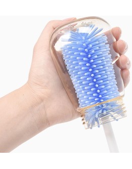 К-т 2 броя силиконови четки за бебешки шишета и 1 брой метална